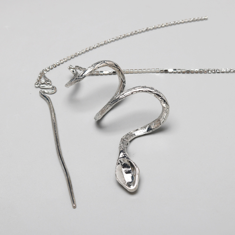 Korėjietiškas gyvatės formos deimantinio kuto formos plaukų segtukas, prieinamas prabangus nišinis aukščiausios klasės arklio uodegos plaukų segtukas, nacionalinio stiliaus plaukų aksesuarai