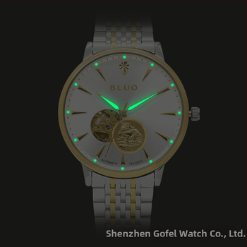 Pixiu Ανδρικό Χρυσό Ρολόι Hollow Simple Πλήρως Αυτόματο Μηχανικό Ρολόι Douyin Ζωντανή Μετάδοση Δημοφιλές Επαγγελματικό Ρολόι Casual για Άνδρες