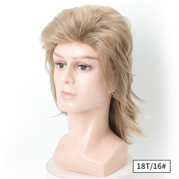 Piiriülene väliskaubandus Euroopa ja Ameerika meeste mullet-parukas 80ndate peokleit rekvisiidid kuldne parukas peakate