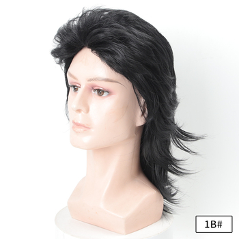 Piiriülene väliskaubandus Euroopa ja Ameerika meeste mullet-parukas 80ndate peokleit rekvisiidid kuldne parukas peakate