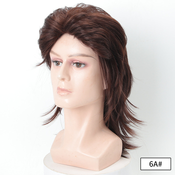 Piiriülene väliskaubandus Euroopa ja Ameerika meeste mullet-parukas 80ndate peokleit rekvisiidid kuldne parukas peakate