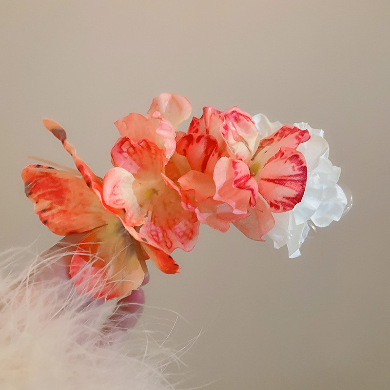 Blagdanski stil Jaje Cvijet Ostali obalni cvijet Košarica Slatka djevojačka šiške Ukosnica sa strane Boemski modni dodaci za kosu