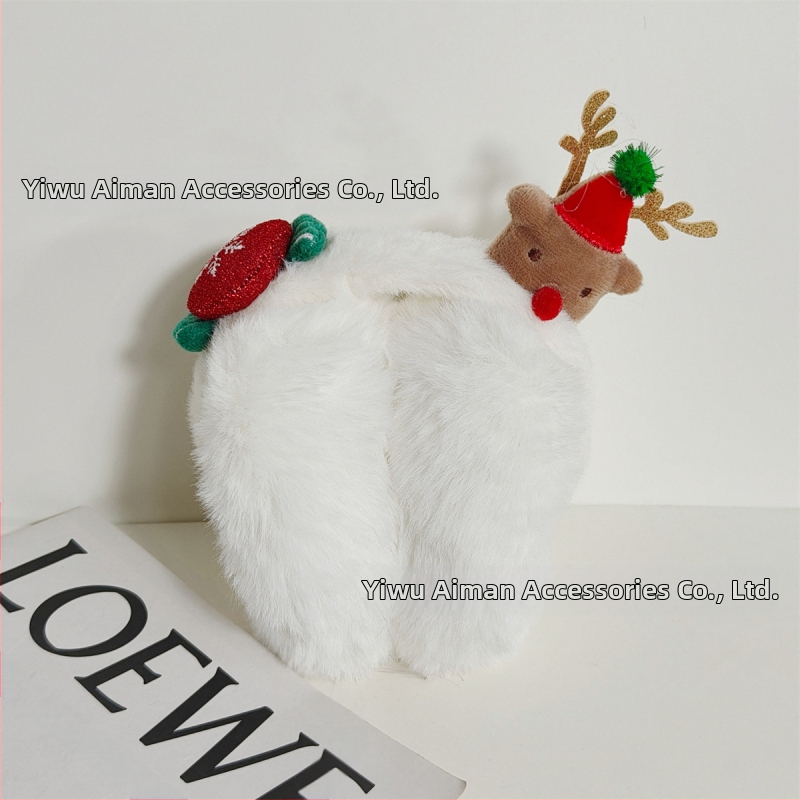 Žiemos nauji kalėdiniai briedžių sulankstomi ausų perkeliami ausys, sutirštinti šilti pliušiniai ausų maišeliai, mieli studentų šalčiui atsparūs ausų uždangalai moterims