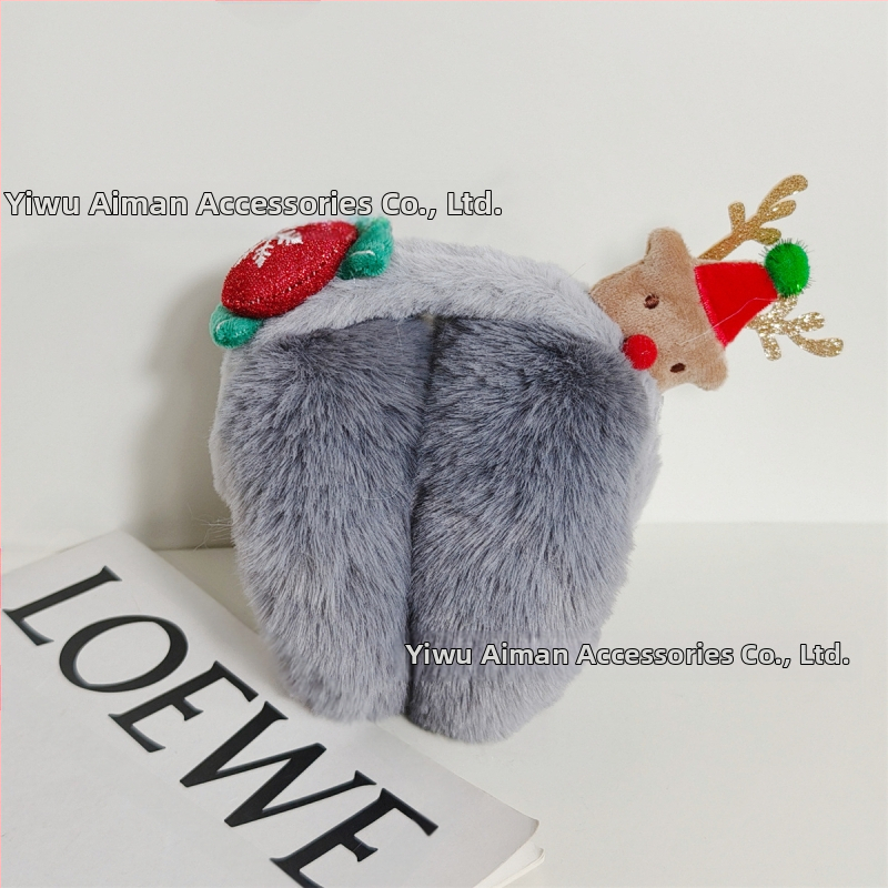 Žiemos nauji kalėdiniai briedžių sulankstomi ausų perkeliami ausys, sutirštinti šilti pliušiniai ausų maišeliai, mieli studentų šalčiui atsparūs ausų uždangalai moterims