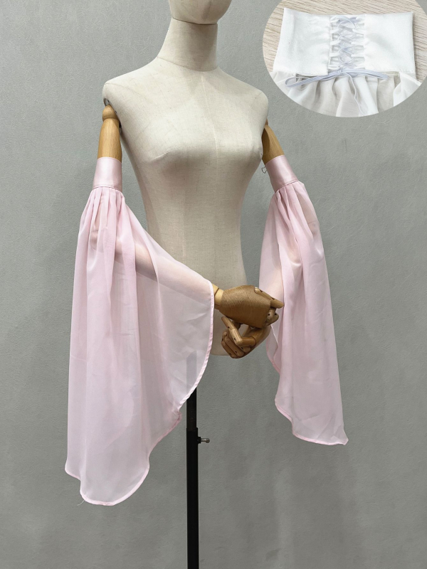 Pruudi šifoonist päikesekaitsega dekoratiivsed varrukad, lihtsad käsivarrukad, Cos Euroopa ja Ameerika pulmakaunistamise aksessuaarid V219