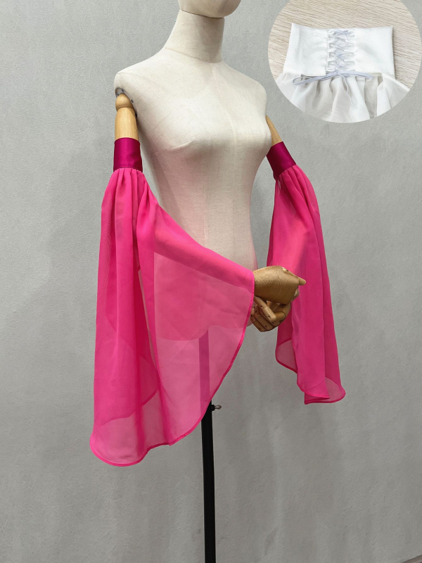 Pruudi šifoonist päikesekaitsega dekoratiivsed varrukad, lihtsad käsivarrukad, Cos Euroopa ja Ameerika pulmakaunistamise aksessuaarid V219