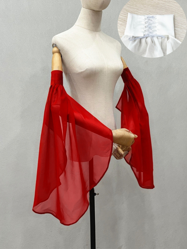 Pruudi šifoonist päikesekaitsega dekoratiivsed varrukad, lihtsad käsivarrukad, Cos Euroopa ja Ameerika pulmakaunistamise aksessuaarid V219