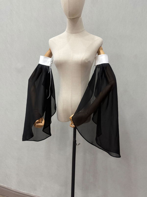 Pruudi šifoonist päikesekaitsega dekoratiivsed varrukad, lihtsad käsivarrukad, Cos Euroopa ja Ameerika pulmakaunistamise aksessuaarid V219