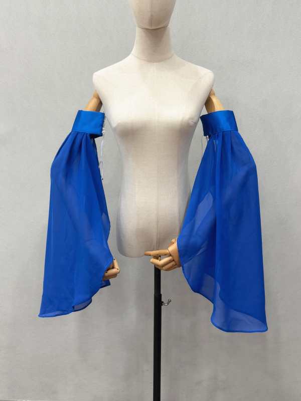 Pruudi šifoonist päikesekaitsega dekoratiivsed varrukad, lihtsad käsivarrukad, Cos Euroopa ja Ameerika pulmakaunistamise aksessuaarid V219