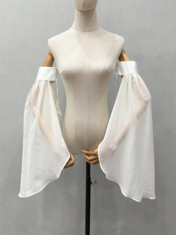 Pruudi šifoonist päikesekaitsega dekoratiivsed varrukad, lihtsad käsivarrukad, Cos Euroopa ja Ameerika pulmakaunistamise aksessuaarid V219