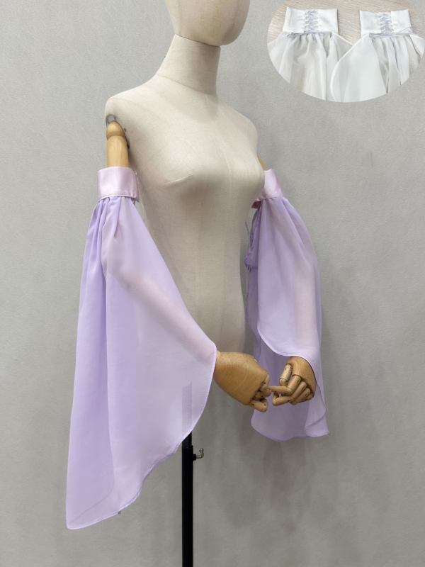 Pruudi šifoonist päikesekaitsega dekoratiivsed varrukad, lihtsad käsivarrukad, Cos Euroopa ja Ameerika pulmakaunistamise aksessuaarid V219