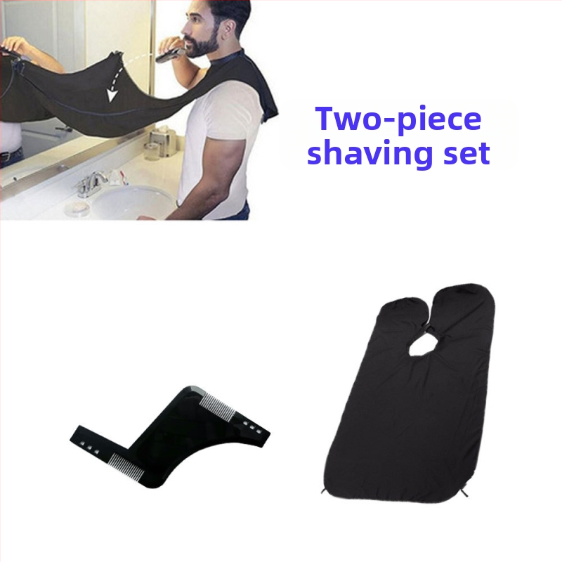 „Amazon“ karšto pardavimo vyriškų kirpėjų įrankių stiliaus rinkinys, barzdos skutimosi šukos, kirpimo audinys, plaukų dažymo skara