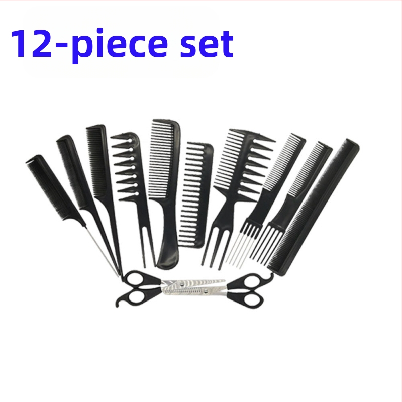 „Amazon“ karšto pardavimo vyriškų kirpėjų įrankių stiliaus rinkinys, barzdos skutimosi šukos, kirpimo audinys, plaukų dažymo skara