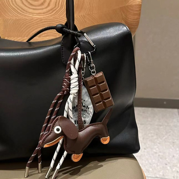 Μοναδικό νέο σακίδιο πλάτης Dachshund σε στυλ Ins μενταγιόν Miu Rope Decoration DIY Μπρελόκ για ζευγάρια, γλυκό δροσερό στυλ