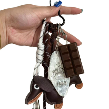 Μοναδικό νέο σακίδιο πλάτης Dachshund σε στυλ Ins μενταγιόν Miu Rope Decoration DIY Μπρελόκ για ζευγάρια, γλυκό δροσερό στυλ