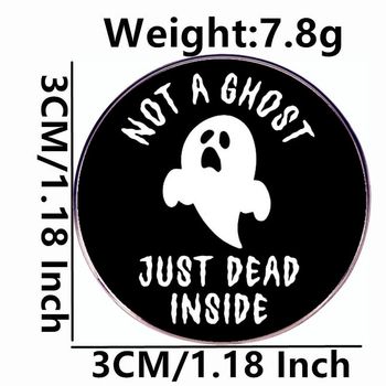 Helovinas nėra vaiduoklis miręs vidinė sagė vaiduoklio segtuko ženklelis metalo lydinio ženklelio priedai