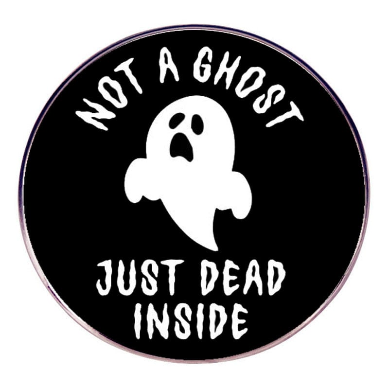 Εσωτερική καρφίτσα Halloween με καρφίτσα Ghost, μεταλλικό κράμα, αξεσουάρ