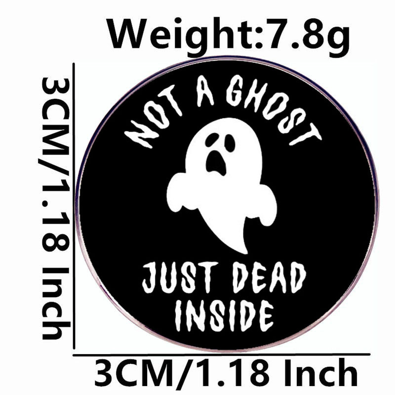 Helovinas nėra vaiduoklis miręs vidinė sagė vaiduoklio segtuko ženklelis metalo lydinio ženklelio priedai