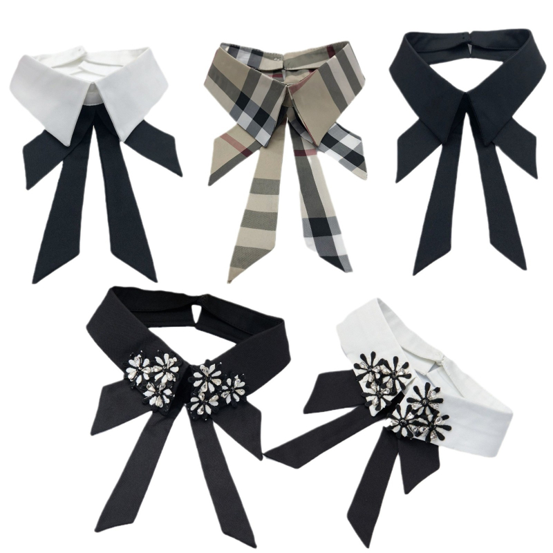 Jaunpienācējs ar bantīti un viltus apkakli, vasaras jaunpienācējs, viltus apkakles sieviešu universāls, moderns viltus apkakles apģērbs noliktavā