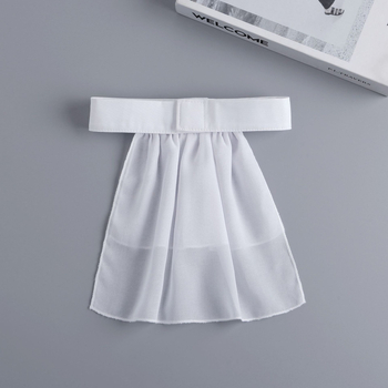 Διασυνοριακό Ευρωπαϊκό Ρετρό Πουκάμισο με Λεπτό Λαιμό και Κασκόλ με Παπιγιόν στο Παλάτι, Διπλής Επίστρωσης Νυφικό, Αναπνέον, Άνοιξη και Φθινόπωρο, Κασκόλ