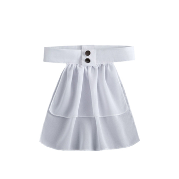 Διασυνοριακό Ευρωπαϊκό Ρετρό Πουκάμισο με Λεπτό Λαιμό και Κασκόλ με Παπιγιόν στο Παλάτι, Διπλής Επίστρωσης Νυφικό, Αναπνέον, Άνοιξη και Φθινόπωρο, Κασκόλ