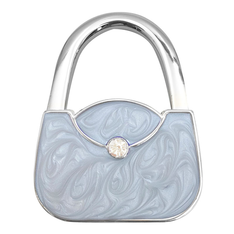 Olajcsepp alakú fúrózsák alakú akasztó, összecsukható, hordozható táskaakasztó, asztali fém táskaakasztó, karácsonyi harisnyaakasztó