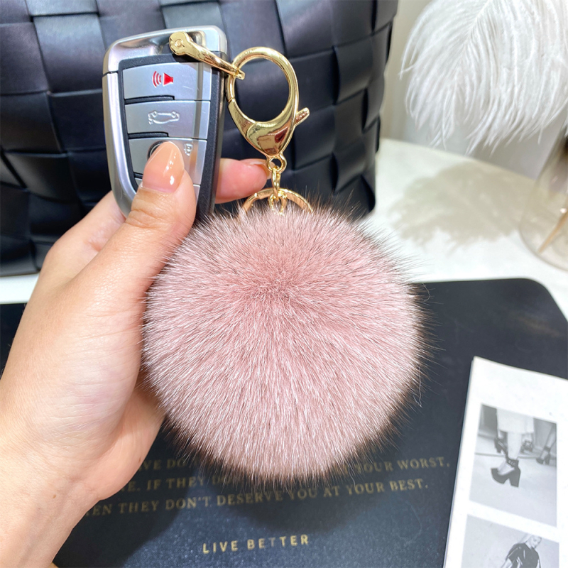 Lapės kailio kamuoliuko maišelio pakabukas, interneto šventės pliušinis automobilio raktų pakabukas, pakabinamas mielas lėlės mokyklinės kuprinės aksesuarai