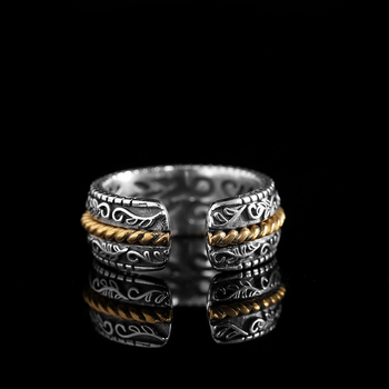 Ανθρώπινο Ασημένιο Ταϊλανδέζικο Ασημένιο Κοσμήματα Seiko Χειροποίητα Κοσμήματα S925 από Ασήμι Εξατομικευμένα Μοντέρνα Ανδρικά Δαχτυλίδια Ανοιχτό Δαχτυλίδι Παλιό