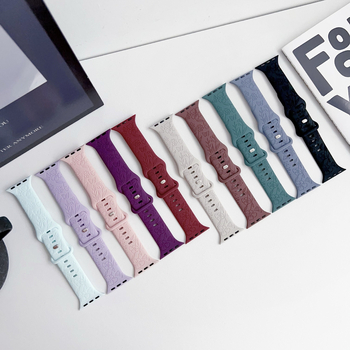 Λουράκι σιλικόνης με διπλή πόρπη και μοτίβο πίεσης iWatch10 για Apple Watch applewatch9/87 Generation Sport SE