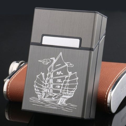 20 tk sigaretiümbrist, meeste pehmest ja kõvast alumiiniumisulamist plastist, üliõhuke, rõhuvastane, higistamisvastane kaasaskantav kott, loominguline isiksus