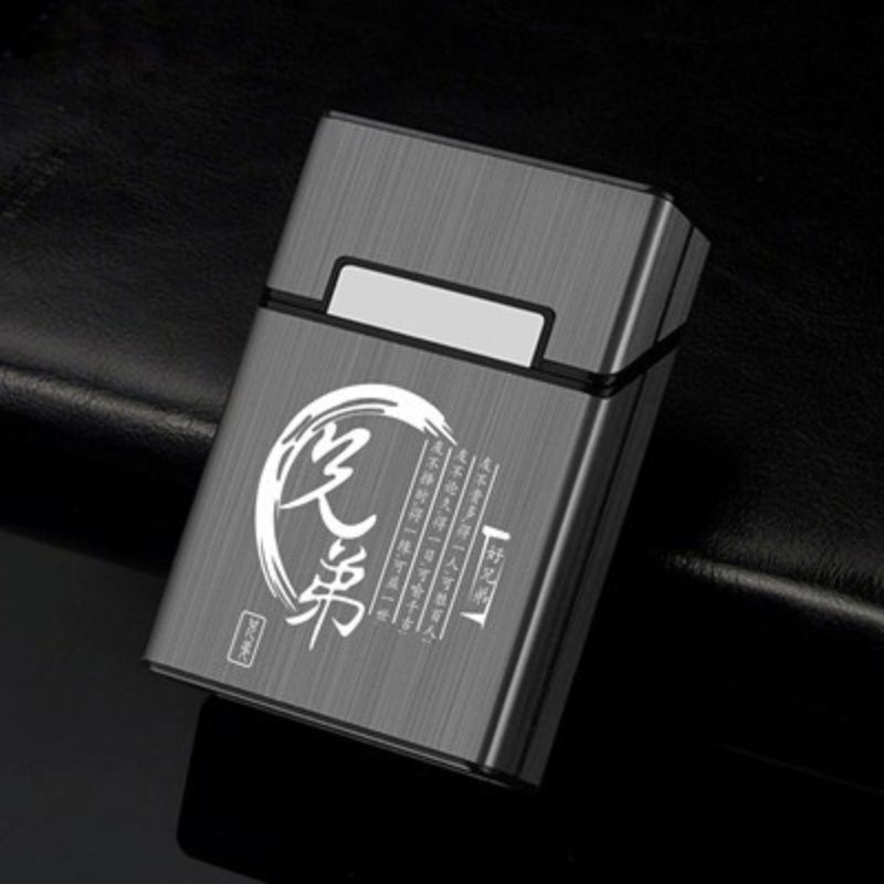 20 tk sigaretiümbrist, meeste pehmest ja kõvast alumiiniumisulamist plastist, üliõhuke, rõhuvastane, higistamisvastane kaasaskantav kott, loominguline isiksus