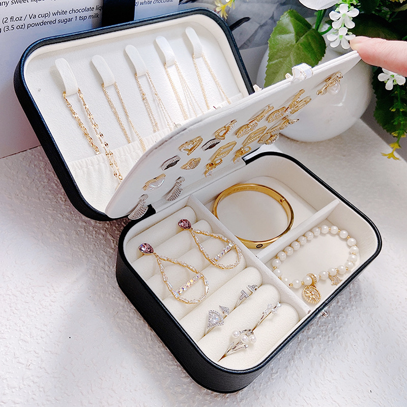Koreai stílusú Amazon ékszertároló doboz gyűrű fülbevalók európai ékszertároló doboz nagykereskedelmi kétrétegű tároló ékszerdoboz