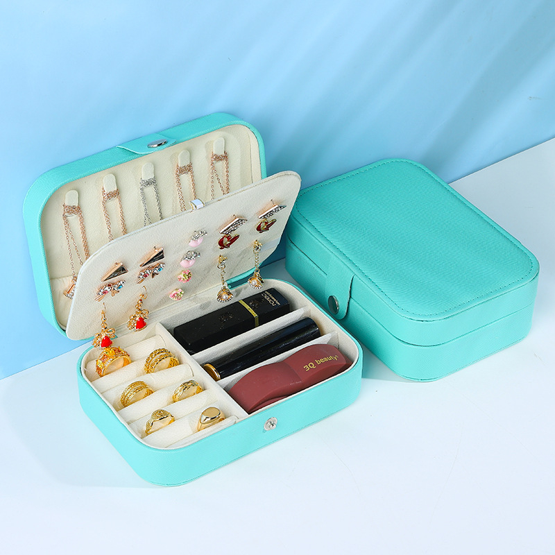 Koreai stílusú Amazon ékszertároló doboz gyűrű fülbevalók európai ékszertároló doboz nagykereskedelmi kétrétegű tároló ékszerdoboz