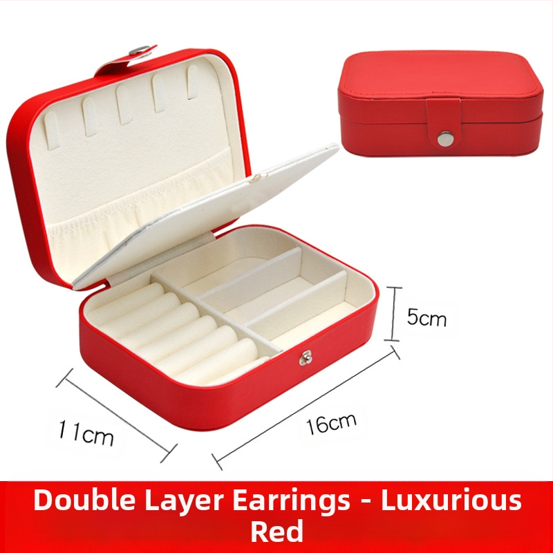 Koreai stílusú Amazon ékszertároló doboz gyűrű fülbevalók európai ékszertároló doboz nagykereskedelmi kétrétegű tároló ékszerdoboz