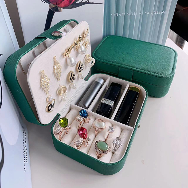 Koreai stílusú Amazon ékszertároló doboz gyűrű fülbevalók európai ékszertároló doboz nagykereskedelmi kétrétegű tároló ékszerdoboz