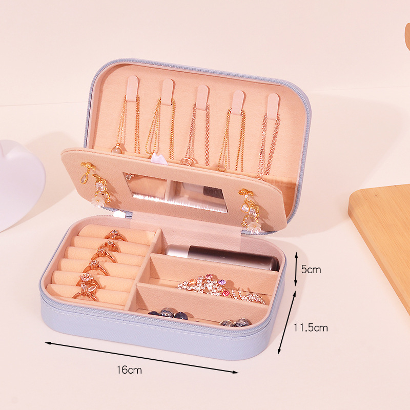 Koreai stílusú Amazon ékszertároló doboz gyűrű fülbevalók európai ékszertároló doboz nagykereskedelmi kétrétegű tároló ékszerdoboz