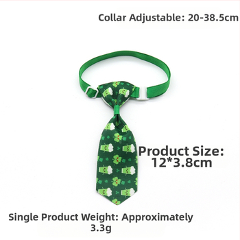 Στολή για γιορτές, κολάρο με τετράφυλλο τριφύλλι, ιρλανδικό τριφύλλι φεστιβάλ, γραβάτα σκύλου, παπιγιόν γάτας, ημέρα του Αγίου Πατρικίου