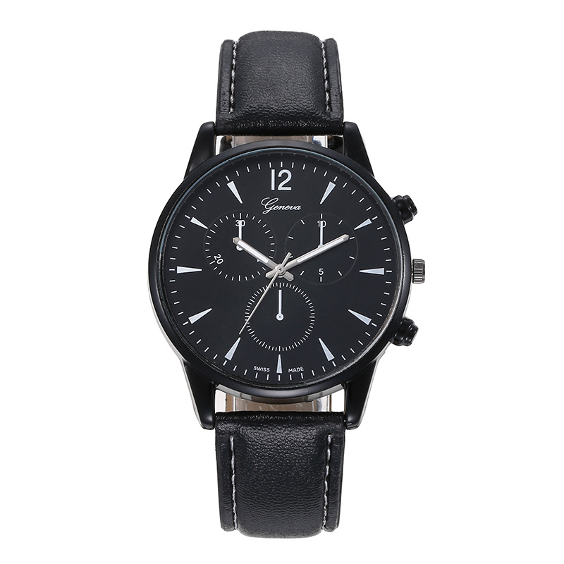 Užsienio prekyba, nauji madingi Ženevos laikrodžiai, padirbti „Three-Eye“ vyriški laikrodžiai, lydinio korpusas, vientisas pristatymas