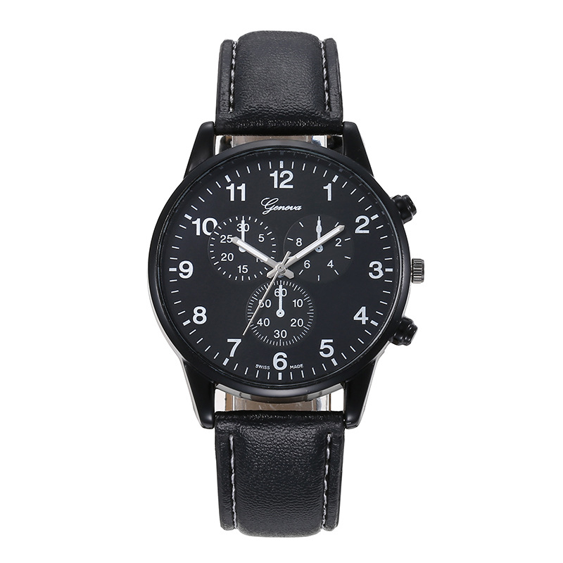 Užsienio prekyba, nauji madingi Ženevos laikrodžiai, padirbti „Three-Eye“ vyriški laikrodžiai, lydinio korpusas, vientisas pristatymas