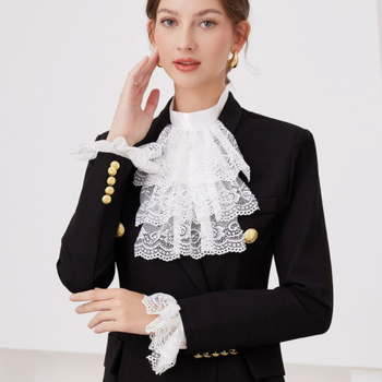 Uus prantsuse stiilis vintage pitsist võltskraega sall keskaegse viktoriaanliku kraega nukukaelarihm