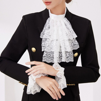 Uus prantsuse stiilis vintage pitsist võltskraega sall keskaegse viktoriaanliku kraega nukukaelarihm