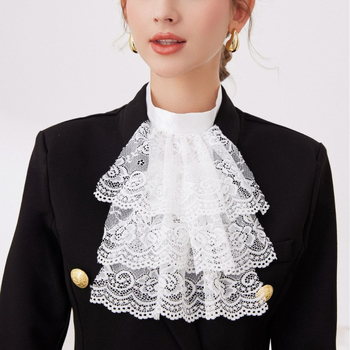 Uus prantsuse stiilis vintage pitsist võltskraega sall keskaegse viktoriaanliku kraega nukukaelarihm