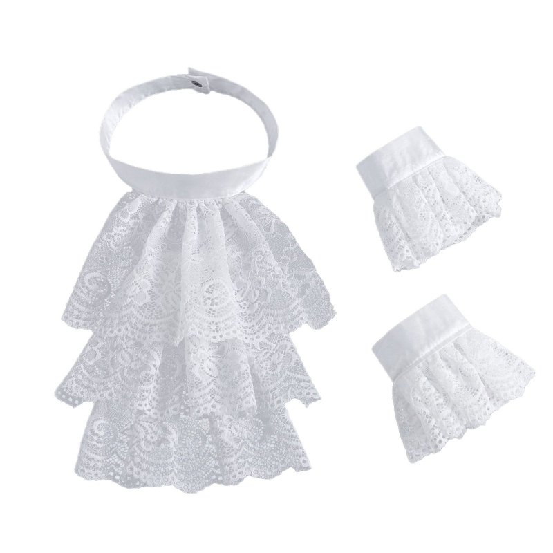 Uus prantsuse stiilis vintage pitsist võltskraega sall keskaegse viktoriaanliku kraega nukukaelarihm