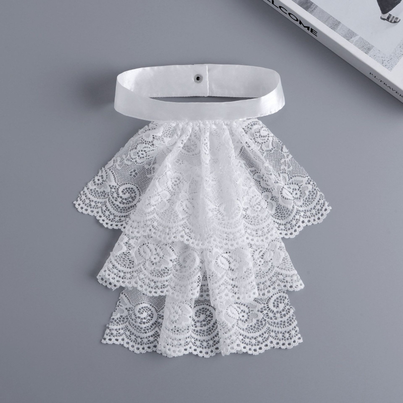 Uus prantsuse stiilis vintage pitsist võltskraega sall keskaegse viktoriaanliku kraega nukukaelarihm