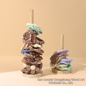 Kūrybingas medžio masyvo galvos virvės laikymo stovas, plaukų virvė, plaukų gėlių stovas, galvos apyrankė, apyrankės demonstravimo rekvizitų stovas