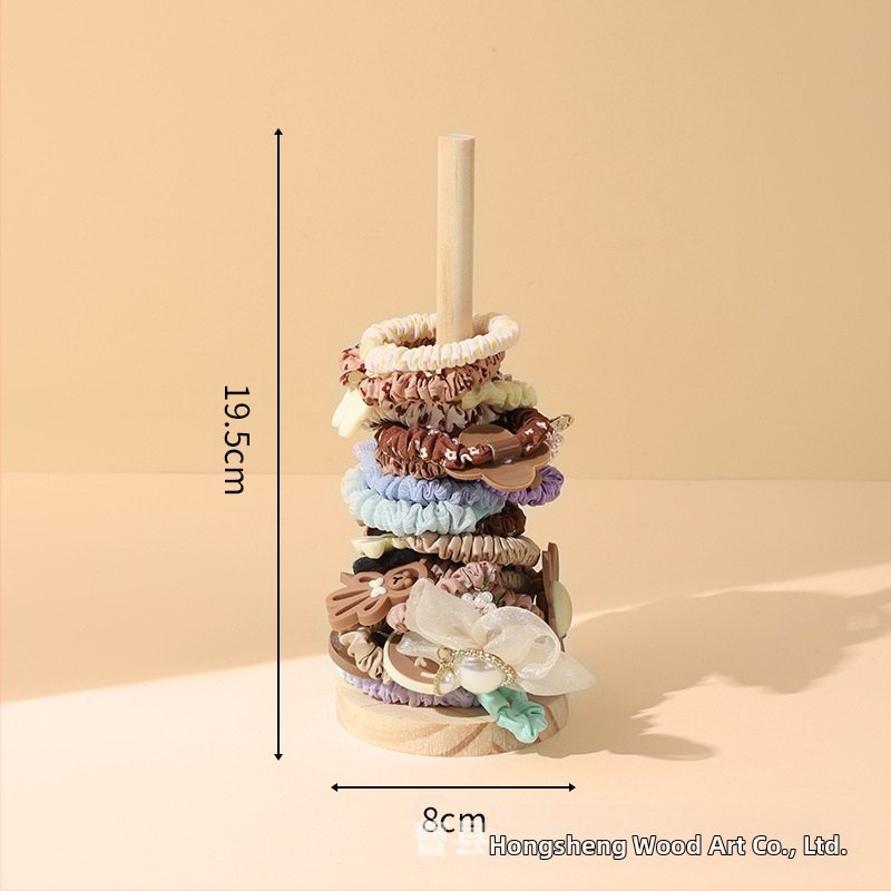 Kūrybingas medžio masyvo galvos virvės laikymo stovas, plaukų virvė, plaukų gėlių stovas, galvos apyrankė, apyrankės demonstravimo rekvizitų stovas