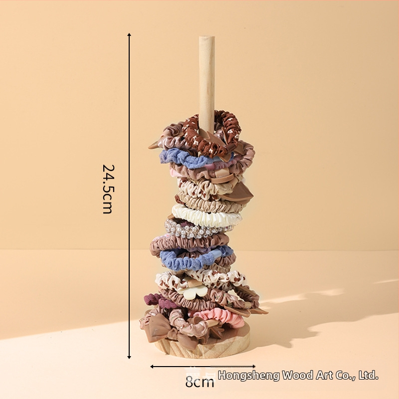 Kūrybingas medžio masyvo galvos virvės laikymo stovas, plaukų virvė, plaukų gėlių stovas, galvos apyrankė, apyrankės demonstravimo rekvizitų stovas