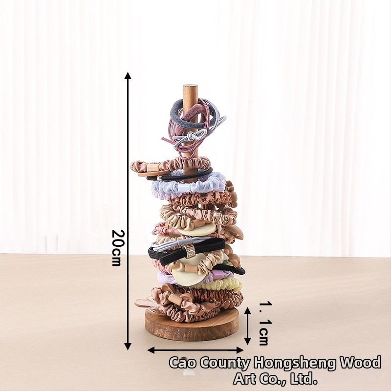 Kūrybingas medžio masyvo galvos virvės laikymo stovas, plaukų virvė, plaukų gėlių stovas, galvos apyrankė, apyrankės demonstravimo rekvizitų stovas