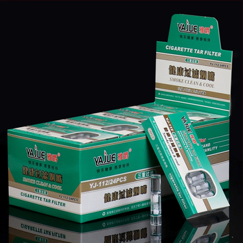 Jauna Arjue YJ-112 cirkulējošā filtra vienreizējās lietošanas filtra pērlīšu kokvilnas filtra tiešā piegāde no rūpnīcas. Trīskāršais filtra veselības cigarešu turētājs.