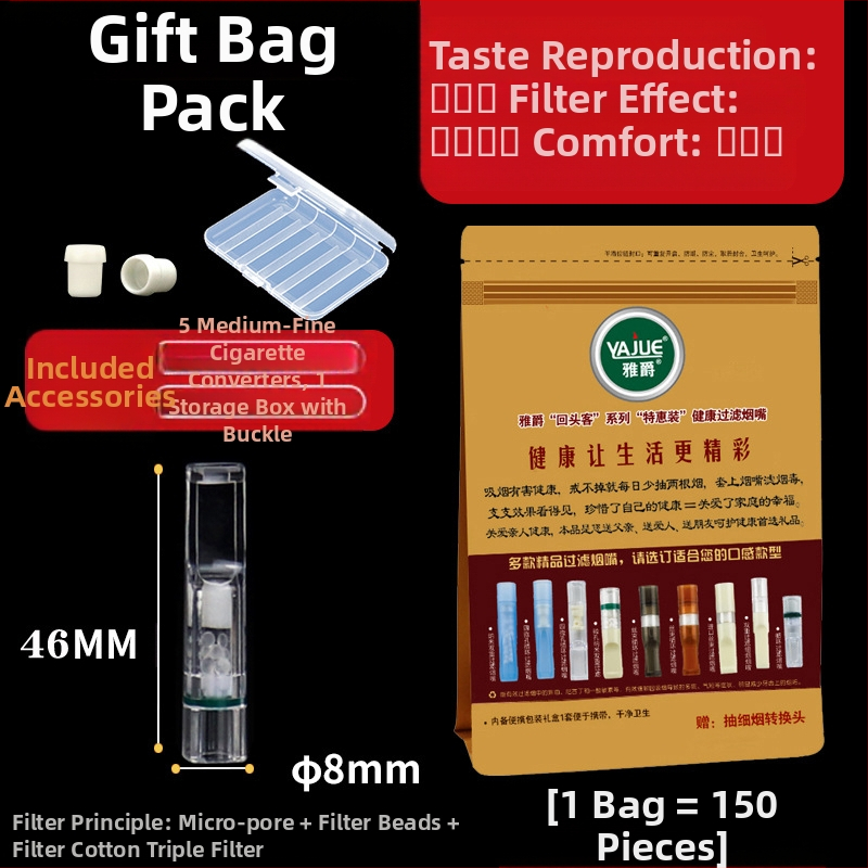 Jauna Arjue YJ-112 cirkulējošā filtra vienreizējās lietošanas filtra pērlīšu kokvilnas filtra tiešā piegāde no rūpnīcas. Trīskāršais filtra veselības cigarešu turētājs.